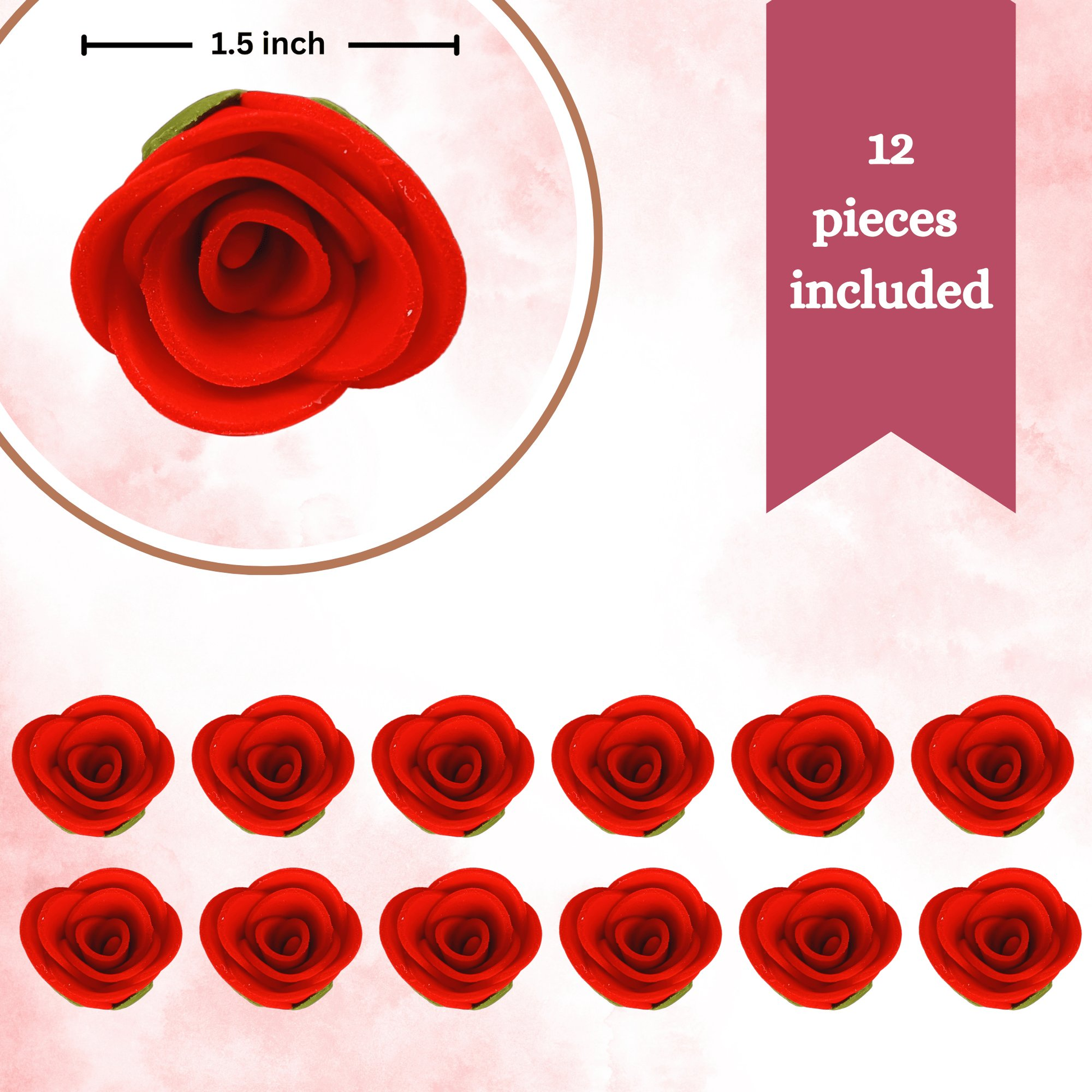 Confect Red | Edible Sugar Flowers