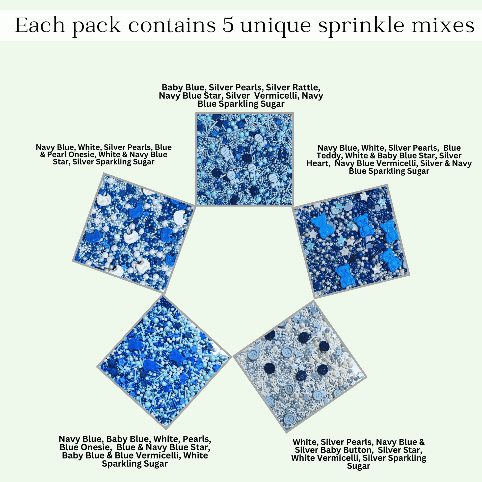 Confect Boys Baby Shower Sprinkles | Baby Blue Sprinkles for Cake & Cupcake Decorating