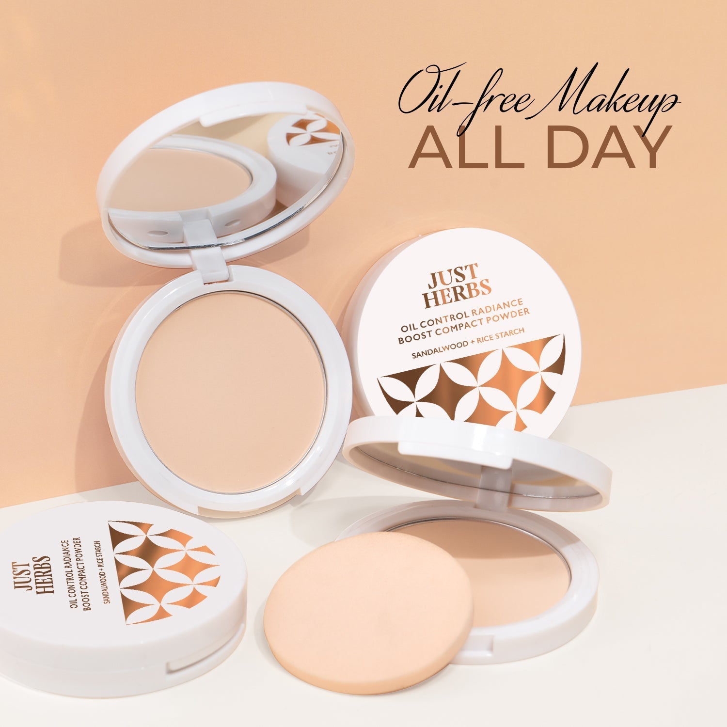 Oil Control Radiance Boost Compact Powder with Sandalwood & Rice Starch 