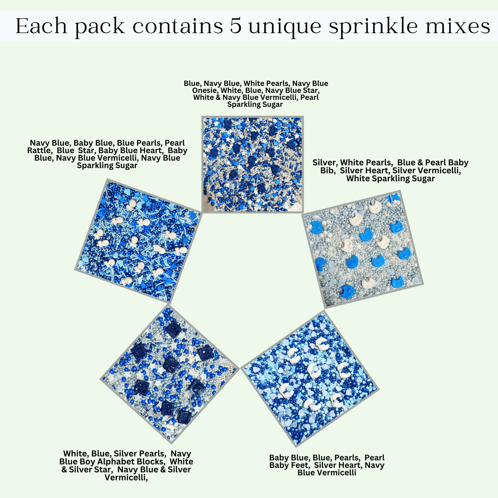 Confect Boys Baby Shower Sprinkles | Baby Blue Sprinkles for Cake & Cupcake Decorating