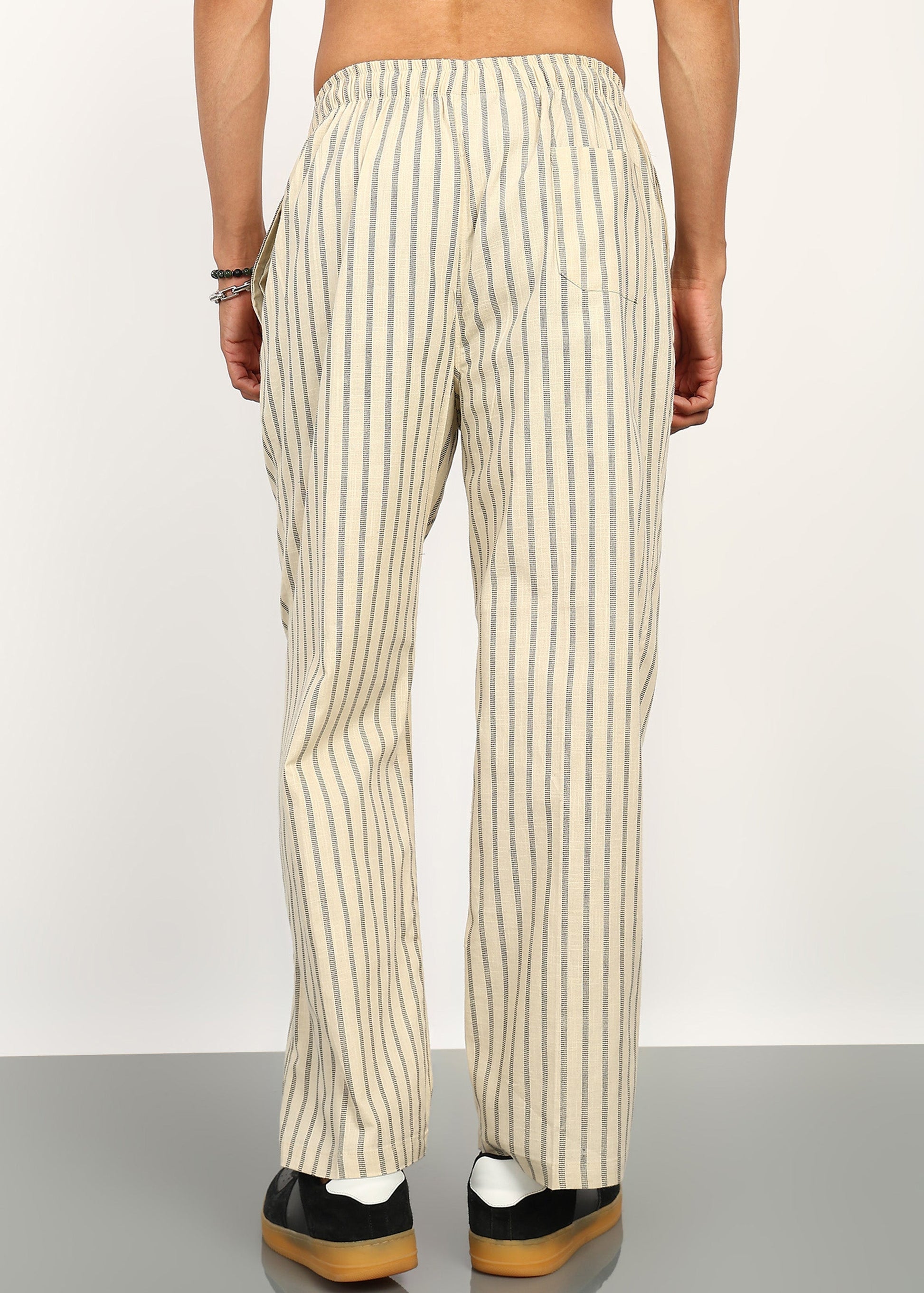 Fabmade Sandline Stripe Linen Trousers
