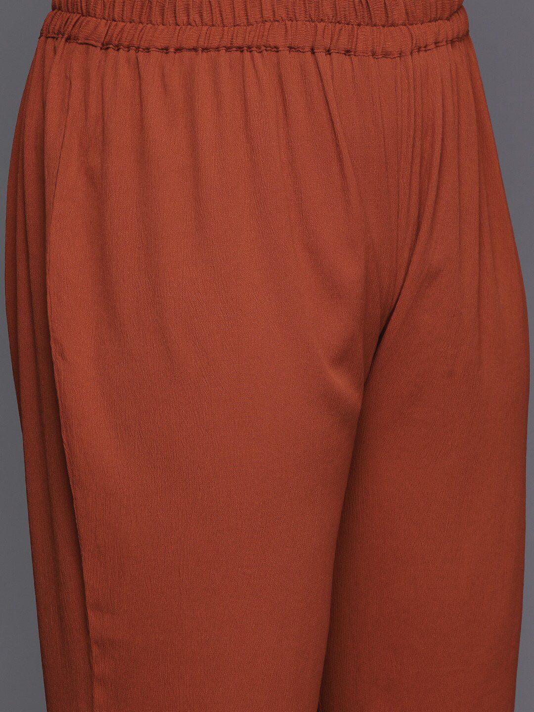 Sztori Plus Size Mandarin Collar Straight Kurta With Trouser