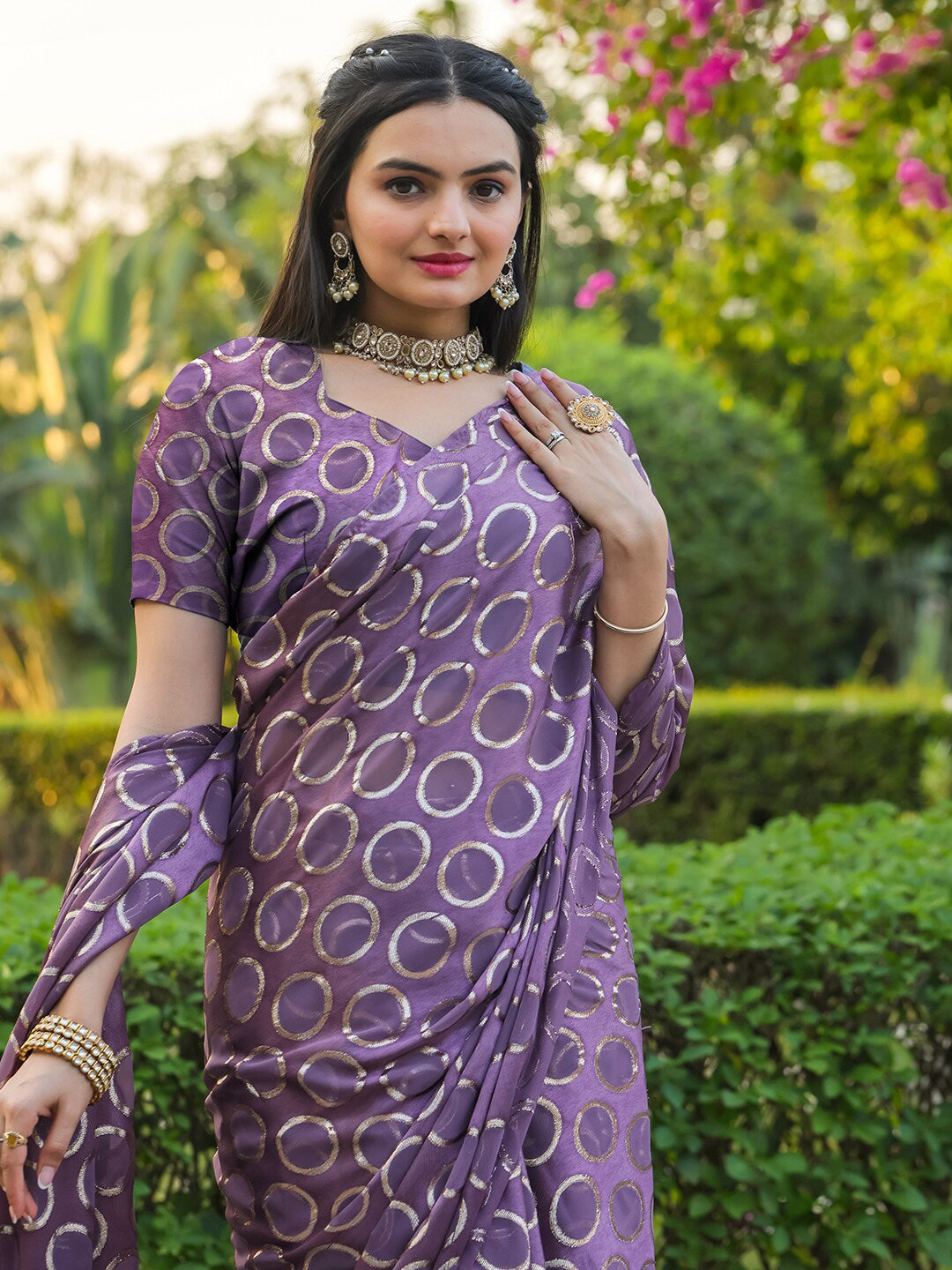 Tikhi Imli Geometric Woven Design Ready to Wear Grab2Buy 