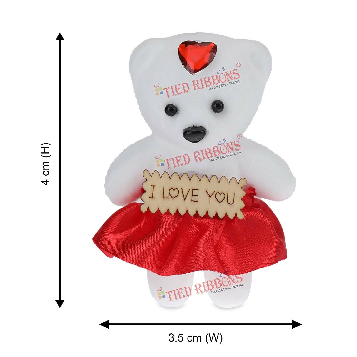 Tied Ribbons Rose Flower Artificial With Teddy - Valentines Day Gift Box 