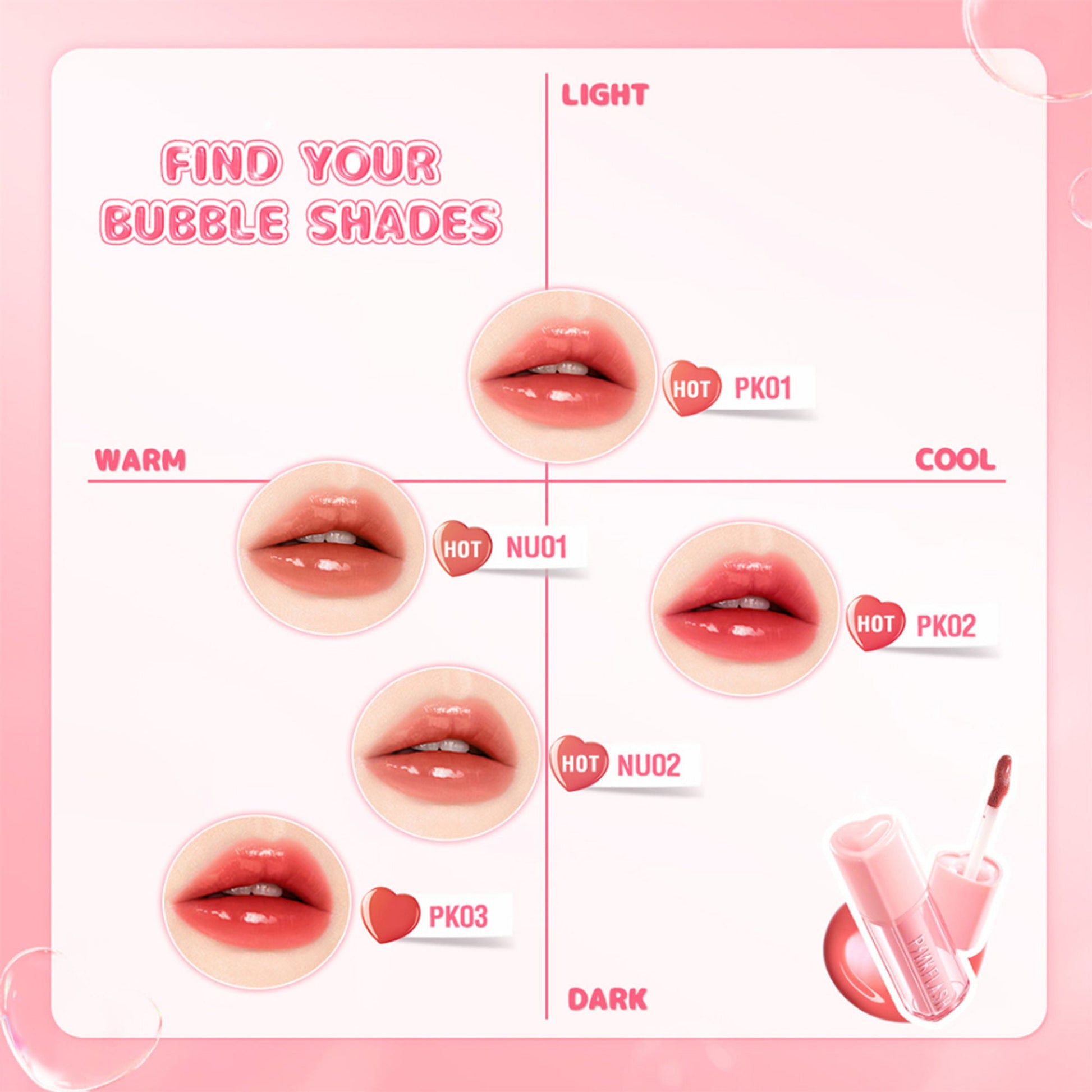 PINKFLASH Watery Transferproof Lip Tint - Pk03 Rose Bubble