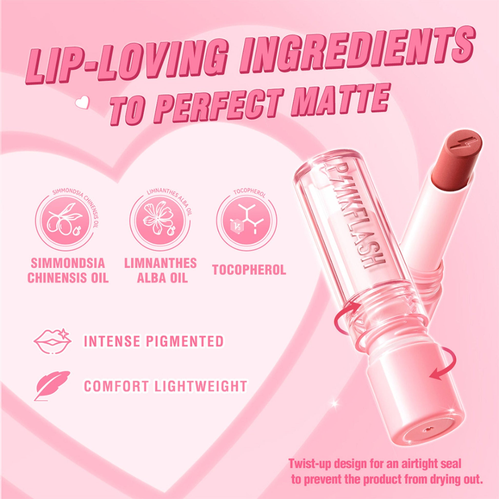 PINKFLASH Lasting Matte Lipstick - NU02 Daily Nude