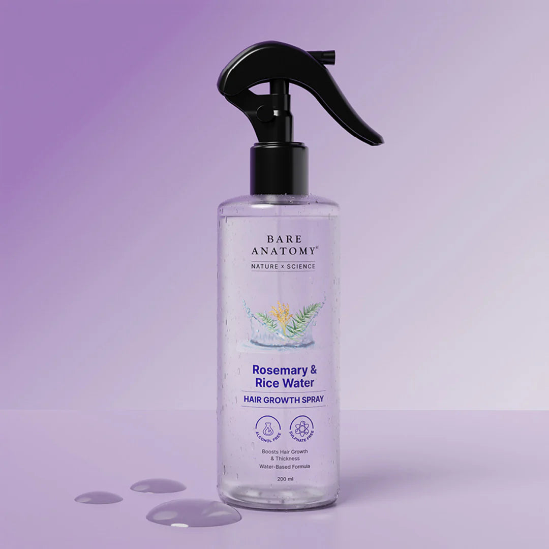 Bare Anatomy Rosemary & Rice Water Hair Growth Spray 200ml | Grab2Buy