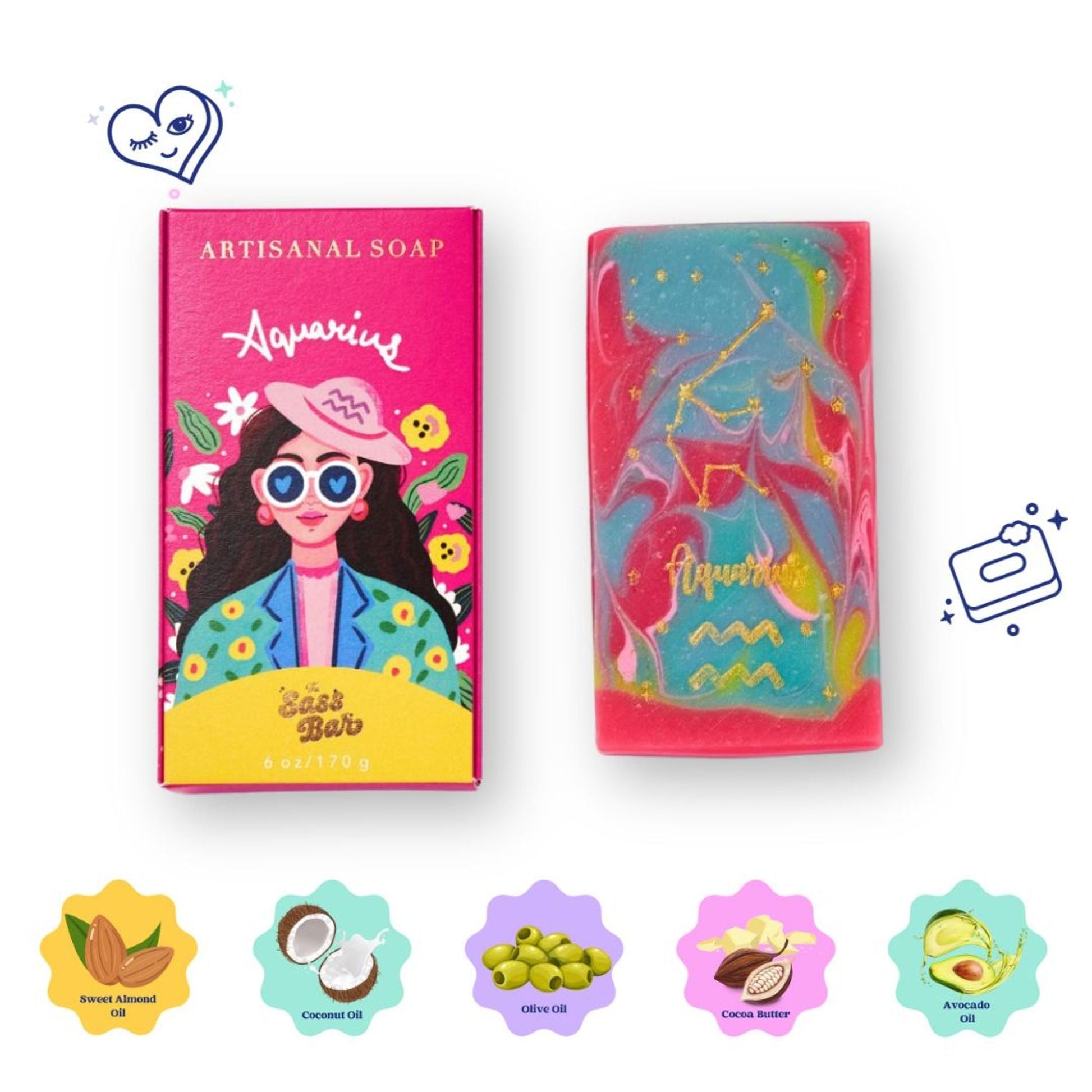 The Sass Bar Aquarius Star Sign Soap  Grab2Buy The Sass Bar Grab2Buy