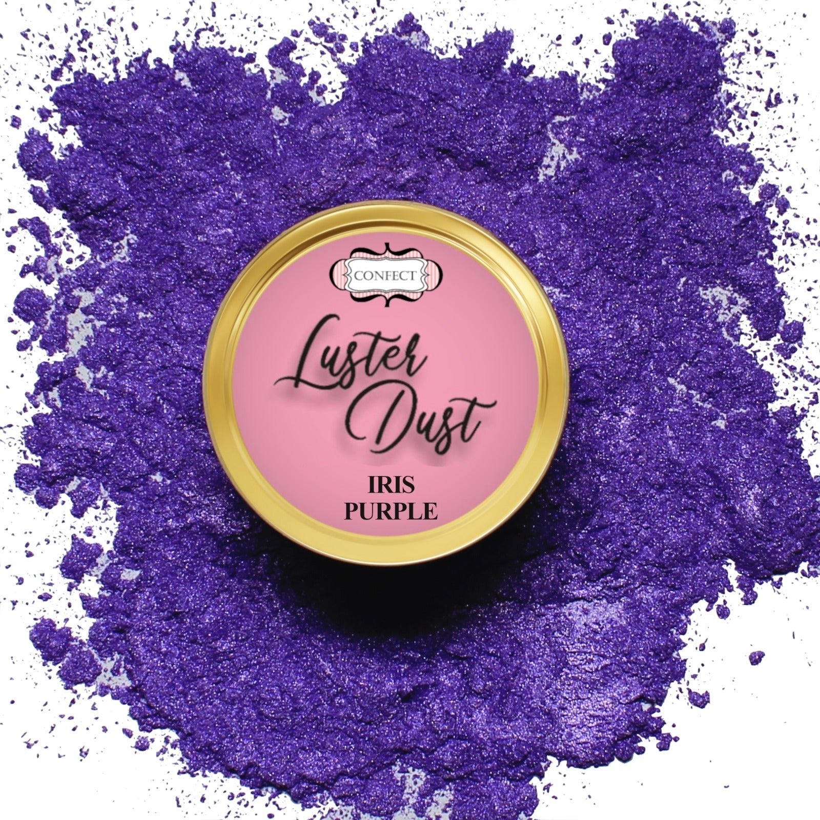 Confect Edible Luster Dust – Pack of 5 | Pink, Yellow, Green, Blue, Purple |
