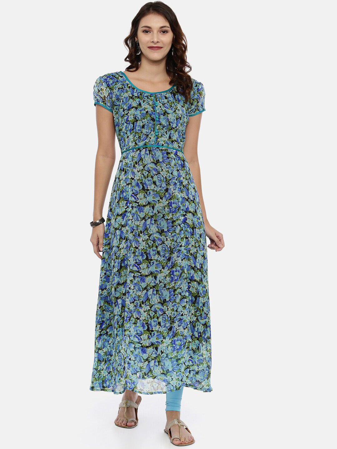 Souchii Women Printed Floral Round Neck Kurta 