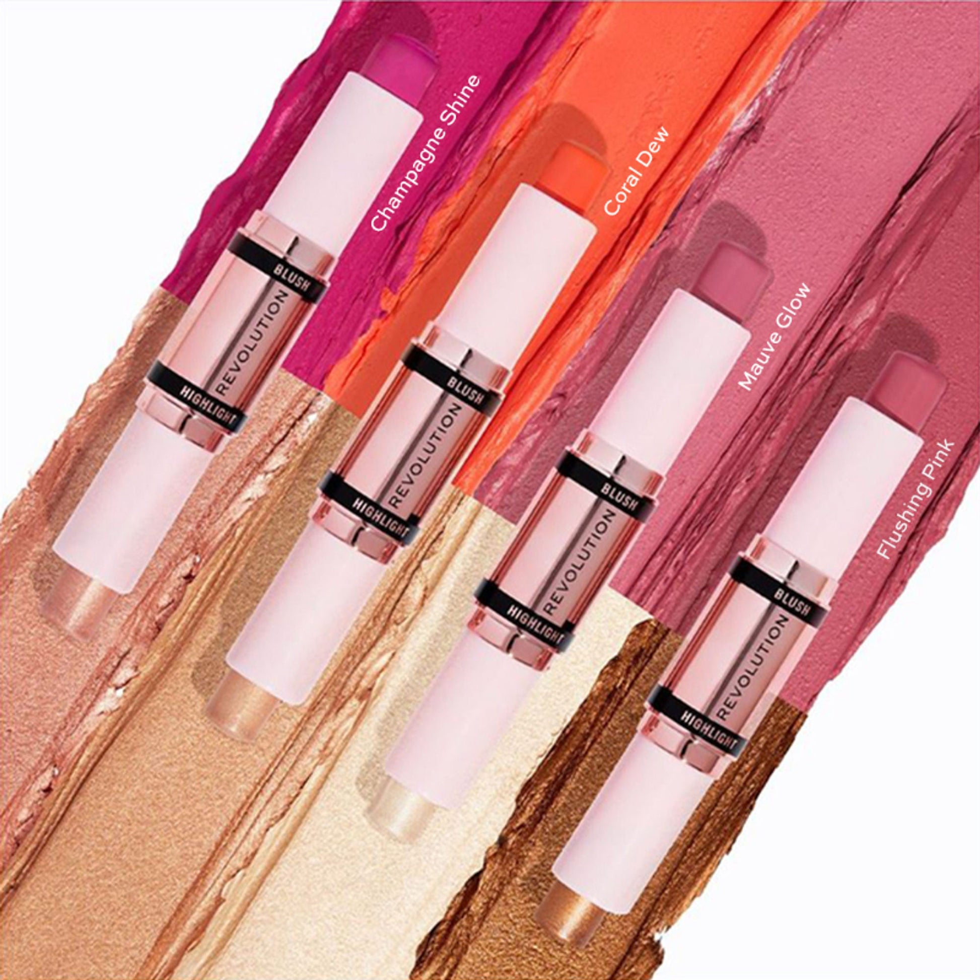 Makeup Revolution Blush & Highlight Stick - Champagne Shine