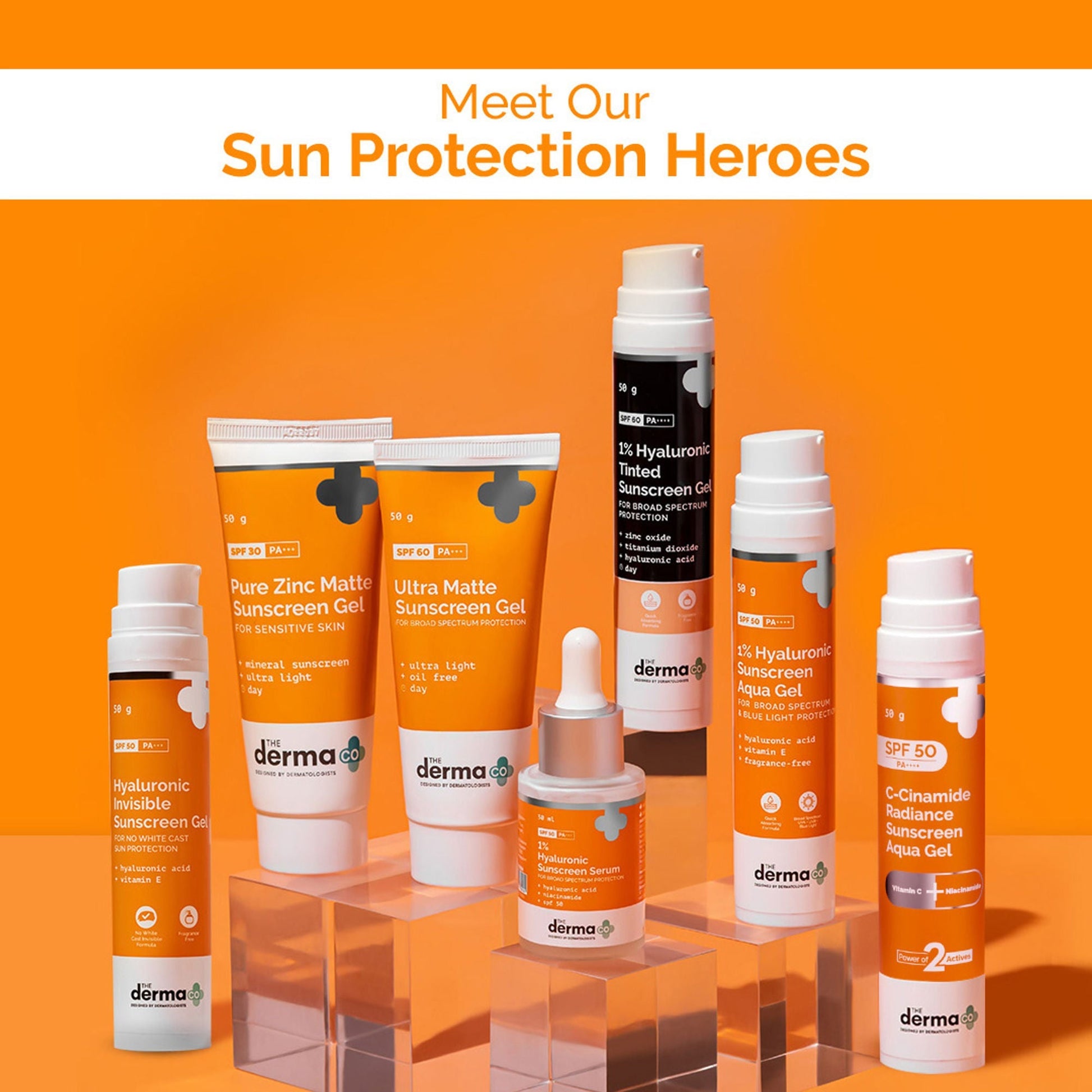 The Derma Co 1% Hyaluronic Tinted Sunscreen SPF 60 Gel PA++++  Grab2Buy The Derma Co Grab2Buy