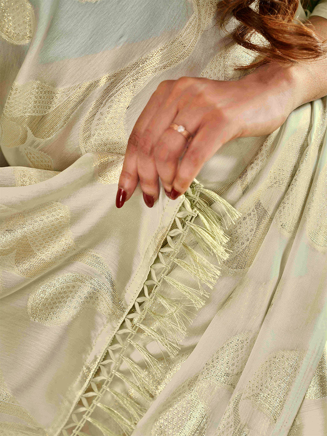 Tikhi Imli Embellished Jacquard Satin Ready to Wear Grab2Buy 