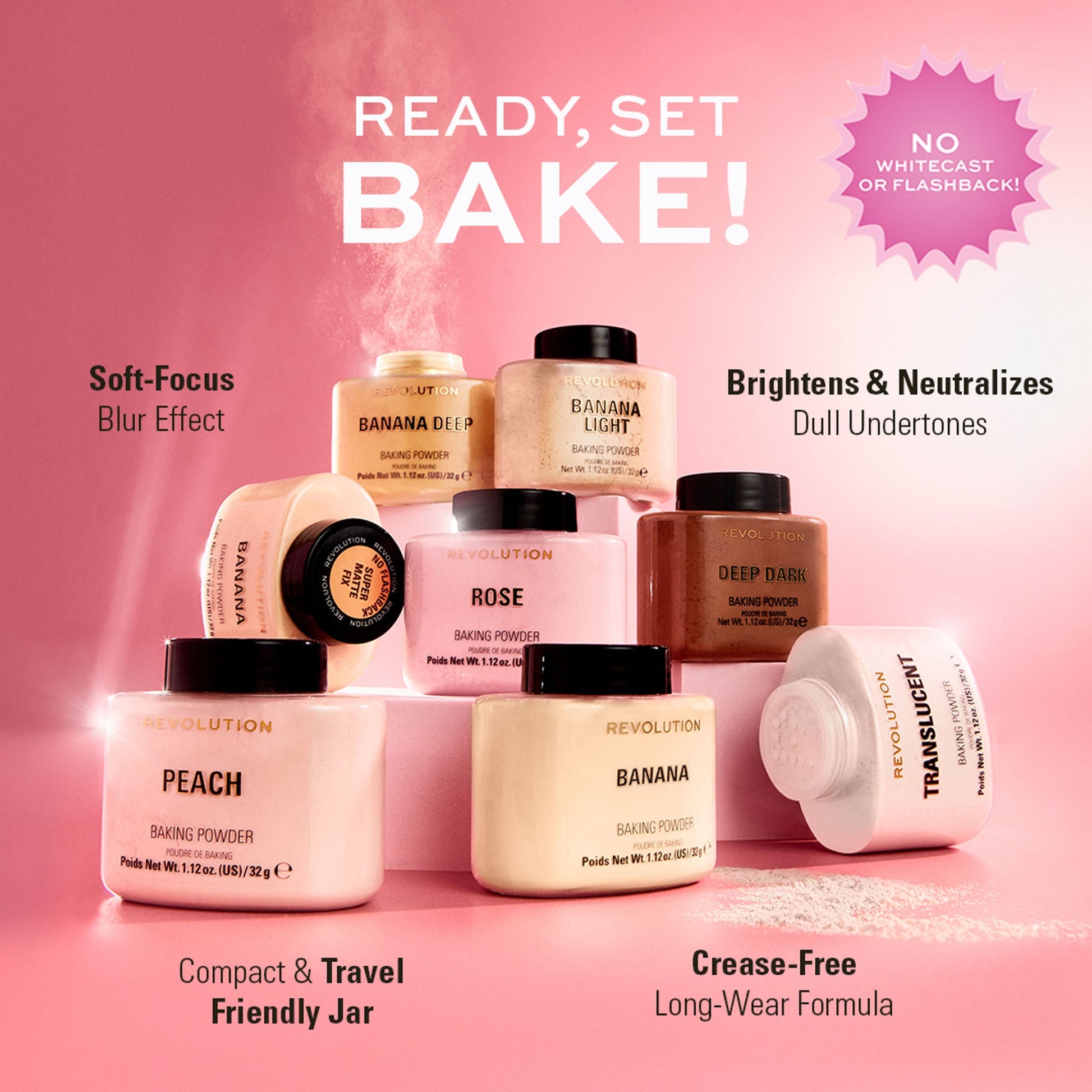 Makeup Revolution Loose Baking Powder - Translucent