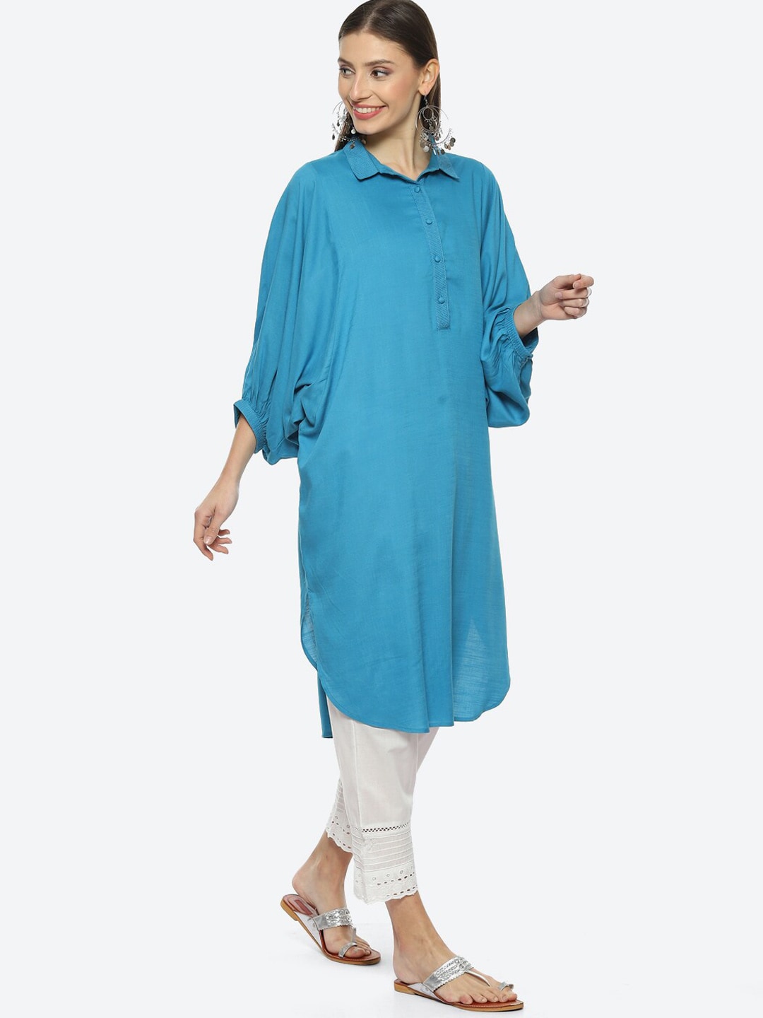 Biba Women Thread Work Pathani Kurta 