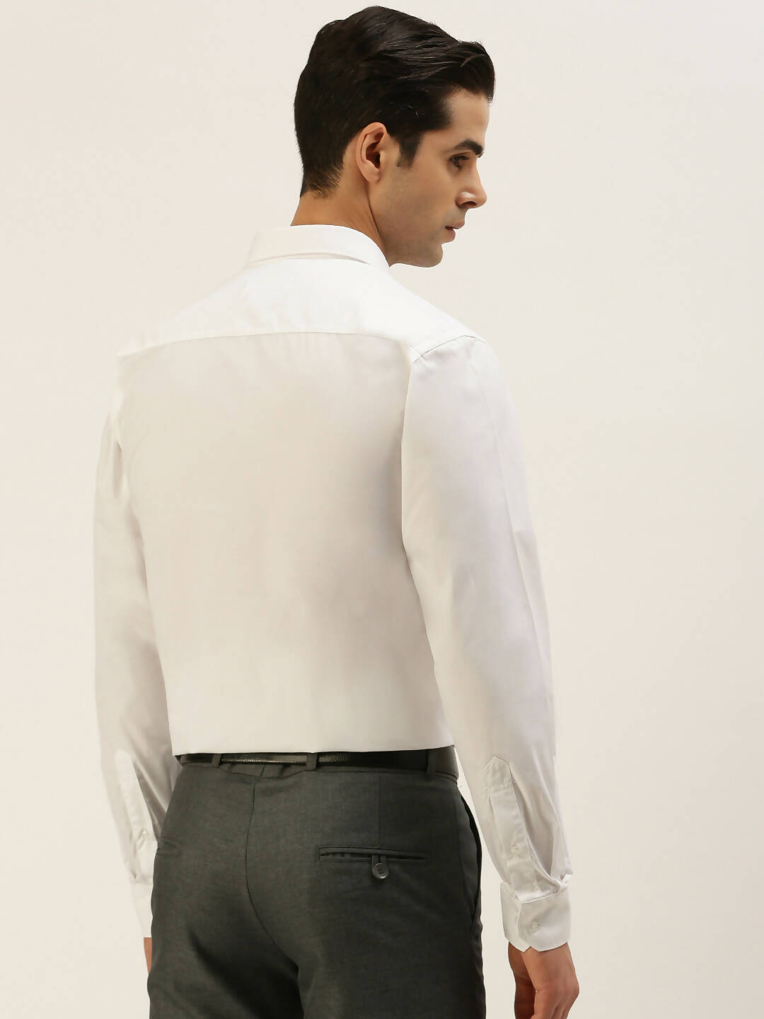 Ramraj Cotton Mens Full Sleeve Formal 100 % Cotton White Shirt 