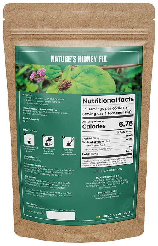 Ayura Origins Nature's Kidney Fix Powder 
