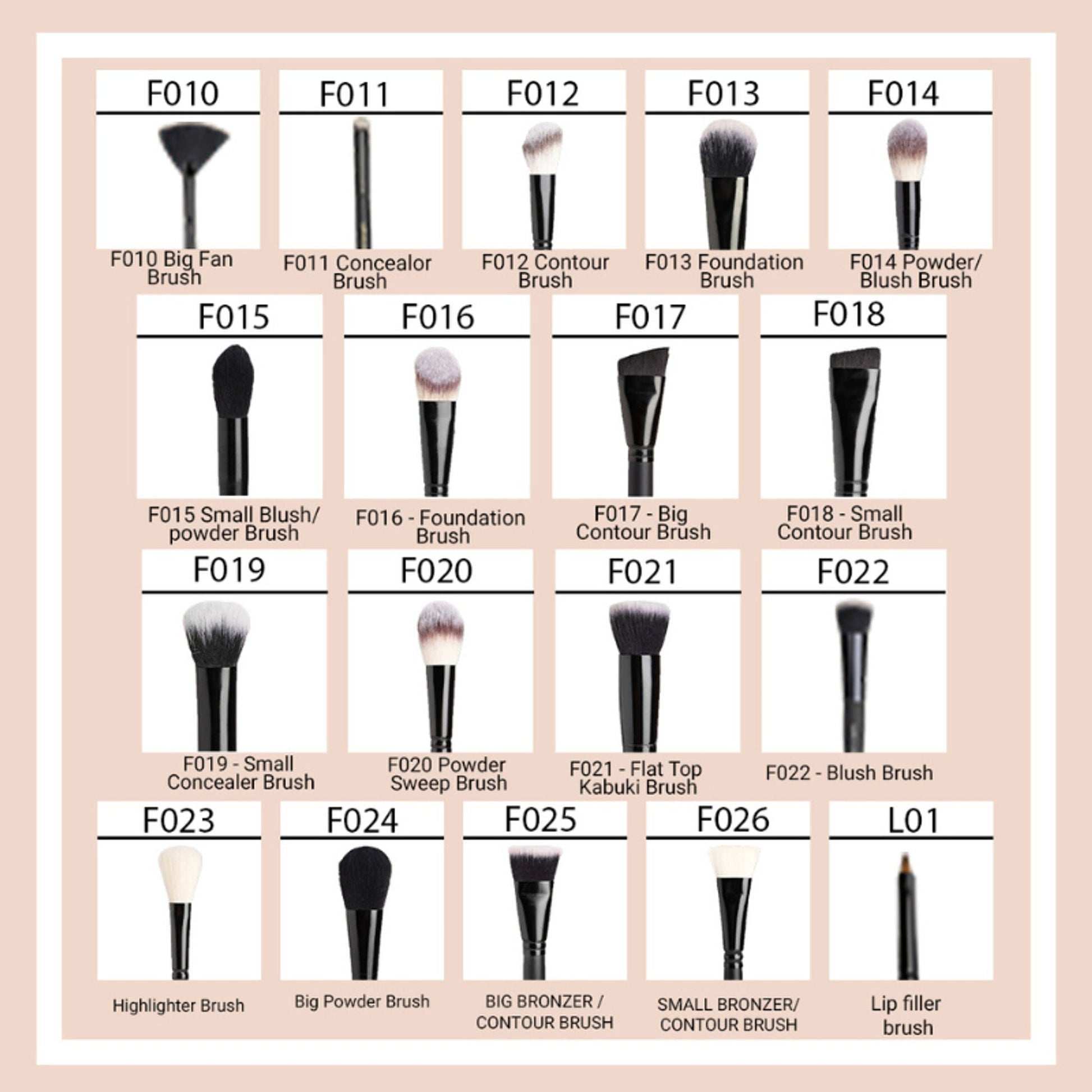 CUFFS N LASHES Fine Angled Brow Brush & Spoolie - E002