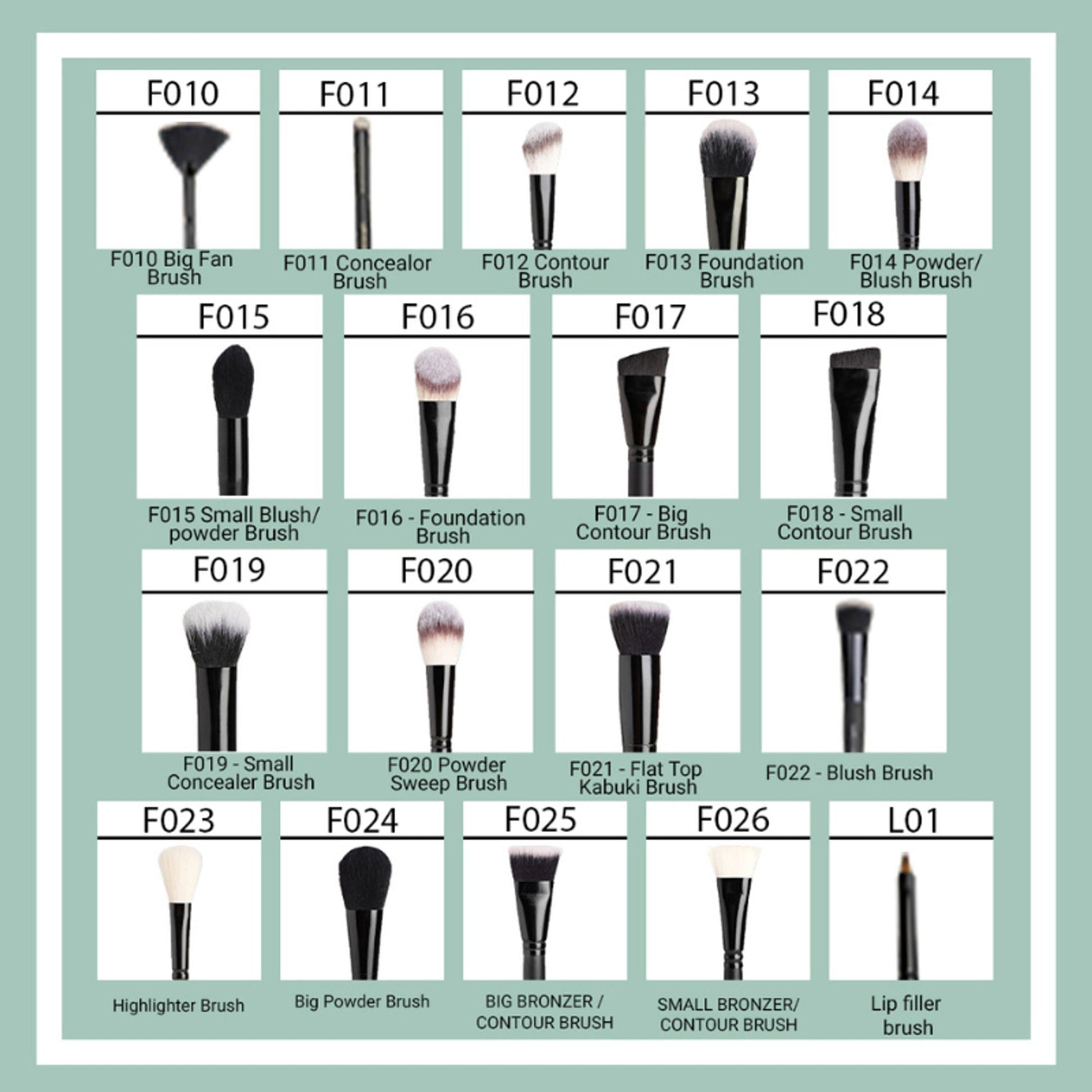 CUFFS N LASHES Foundation Brush - F016