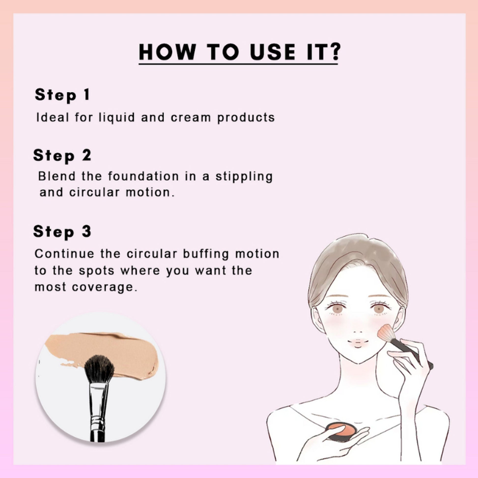 CUFFS N LASHES Big Bronzer Contour Brush - F025
