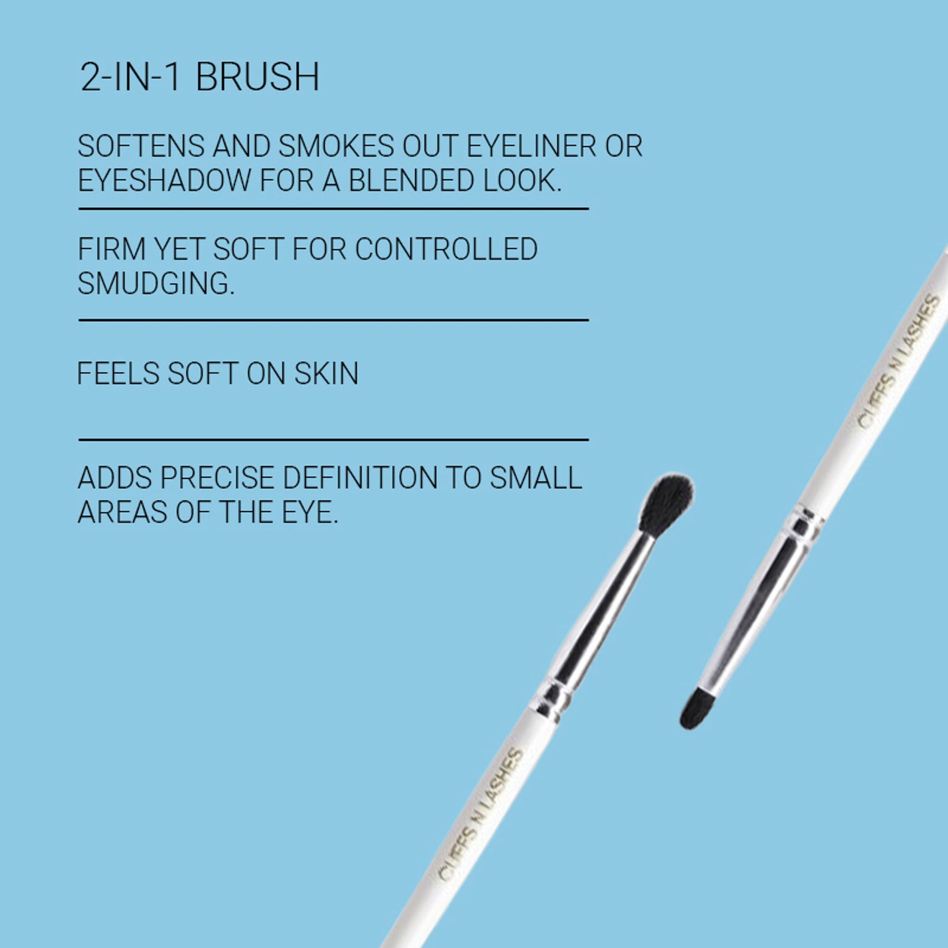 CUFFS N LASHES Small Smudger & Pencil Dual Brush - 05