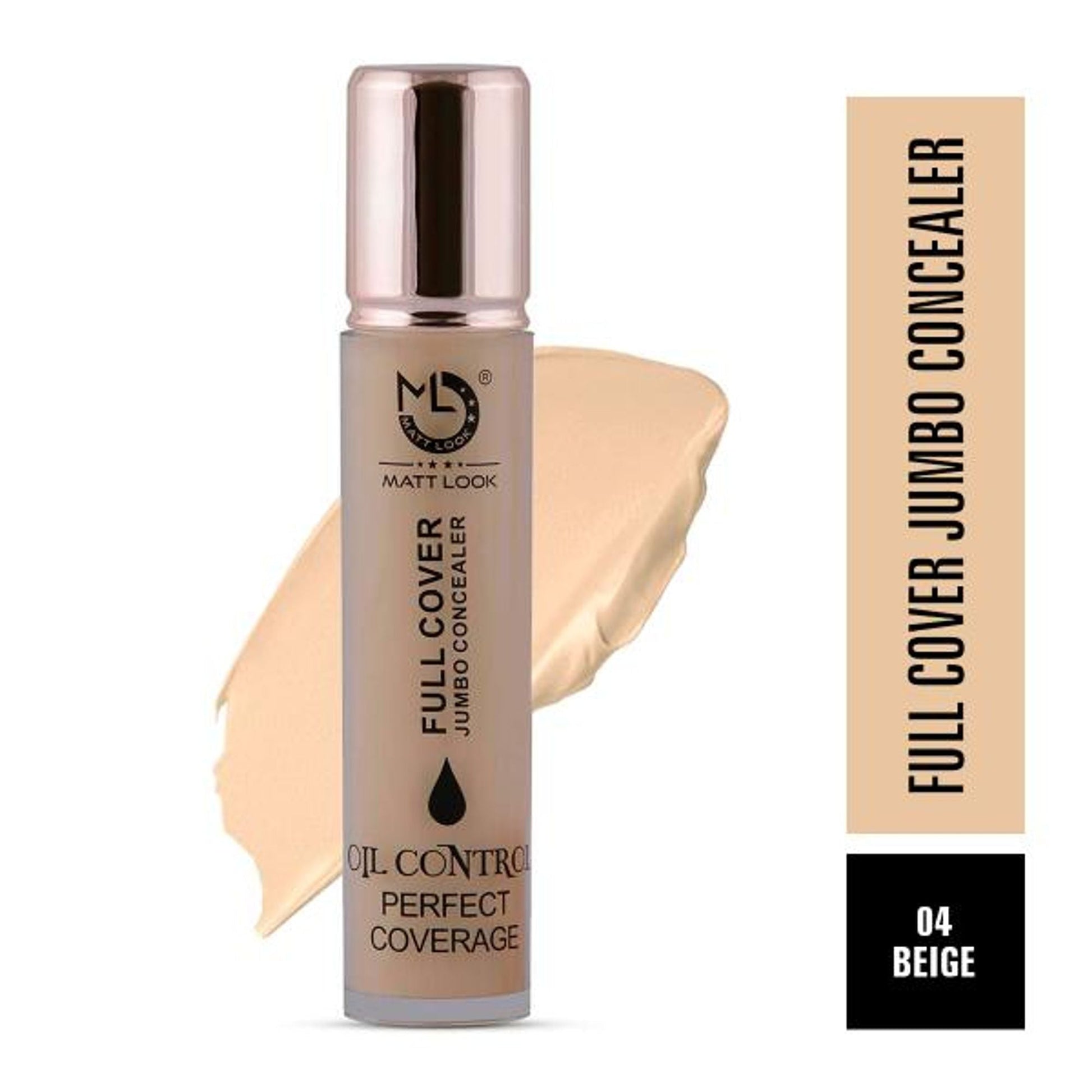 Matt Look Full Cover Jumbo Oil Control Perfect Coverage Concealer - Beige 