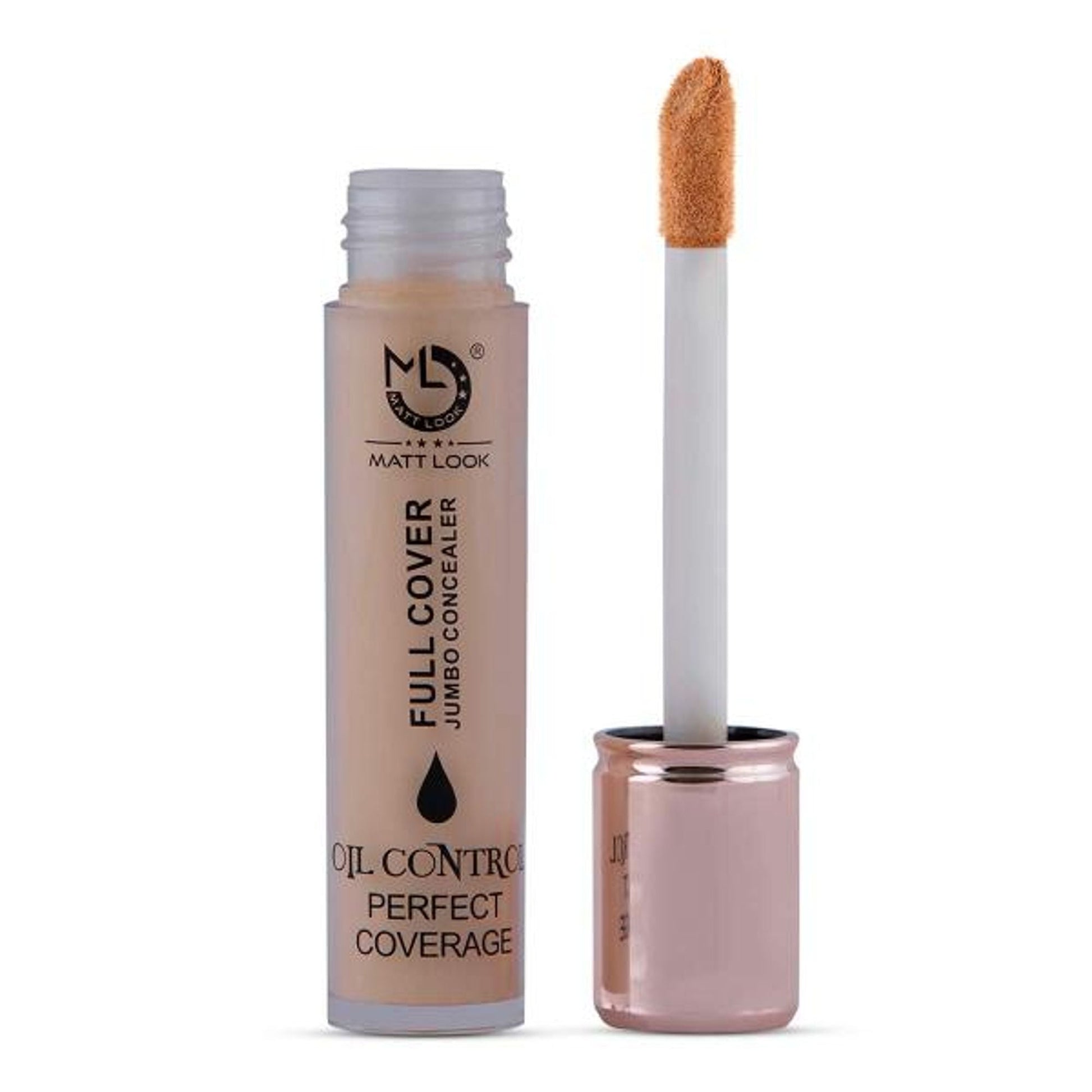 Matt Look Full Cover Jumbo Oil Control Perfect Coverage Concealer - Beige 