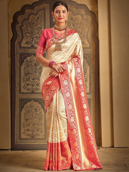 Saree Mall Woven Design Zari Kanjeevaram Traditional Sarees