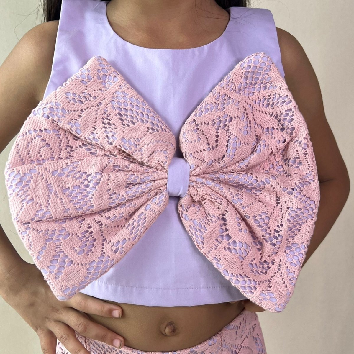 ArthLife Lavender And Pink Bow Co-Ord Set 