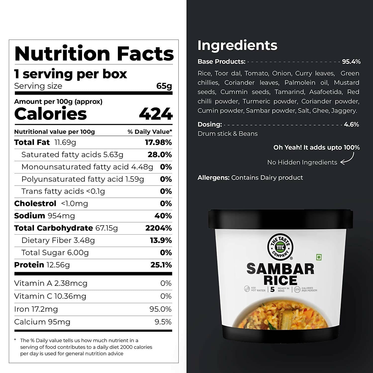 The Taste Company Sambar Rice - Grab2buy