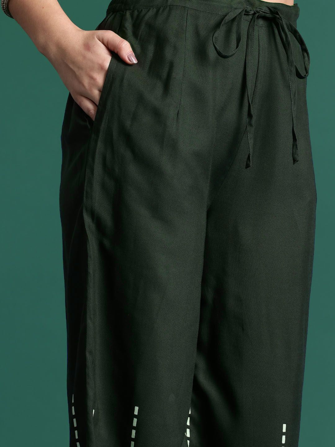 Indo Era Printed Beads & Stones Kurta with Trousers