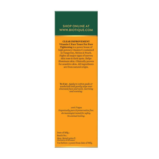 Biotique Advanced Organics Clear Improvement Vitamin C Face Toner - Grab2buy