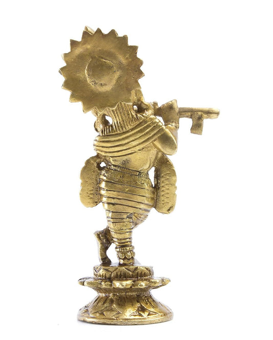 Mohan Joder Beautiful Elegant Brass Lord Krishna Statue - Grab2buy