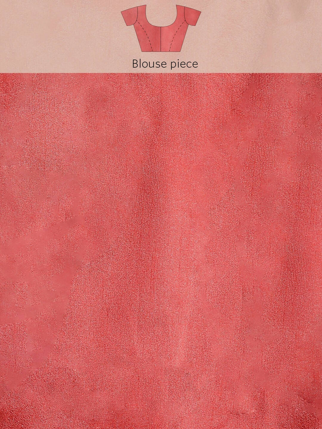 Red Organza Printed Saree With Blouse Piece - Nivaa