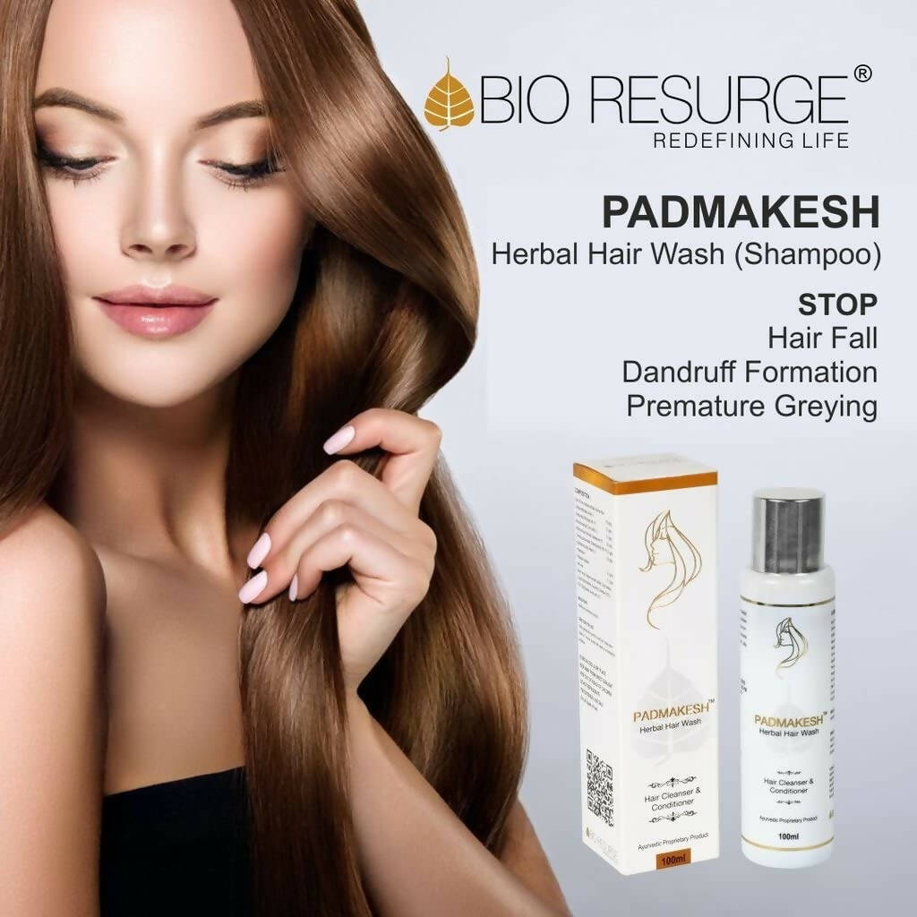 Bio Resurge Life Padmakesh Herbal Hair Wash - Hair Cleanser And Conditioner - Grab2buy
