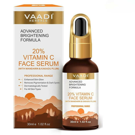 Vaadi Herbals 20% Vitamin C Face Serum With Advanced Brightening Formula  Grab2Buy Vaadi Herbals Grab2Buy