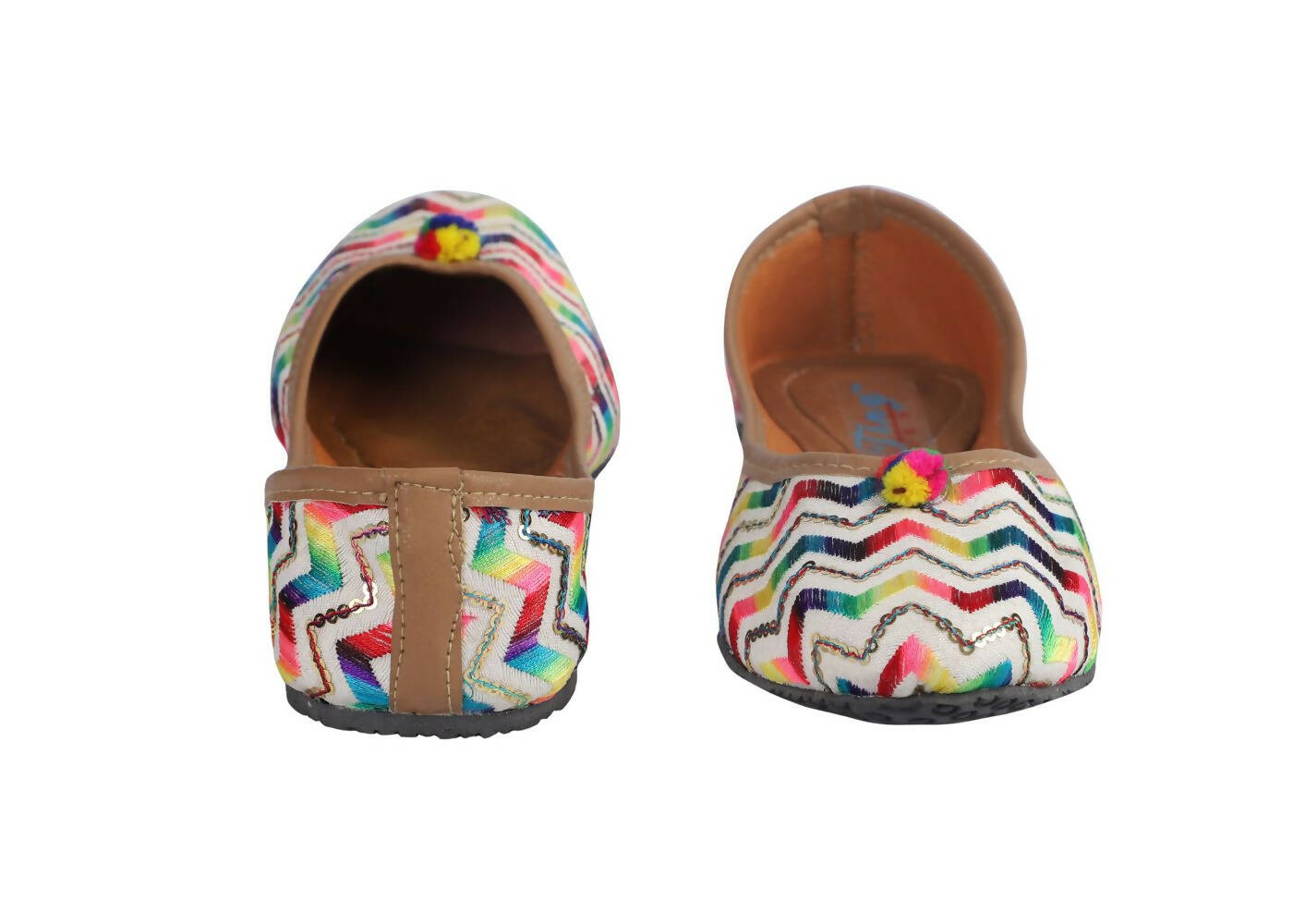 Tiny Bugs Girls Hand Crafted Ethnic Juttis - Multi  Grab2Buy Tiny Bugs Grab2Buy