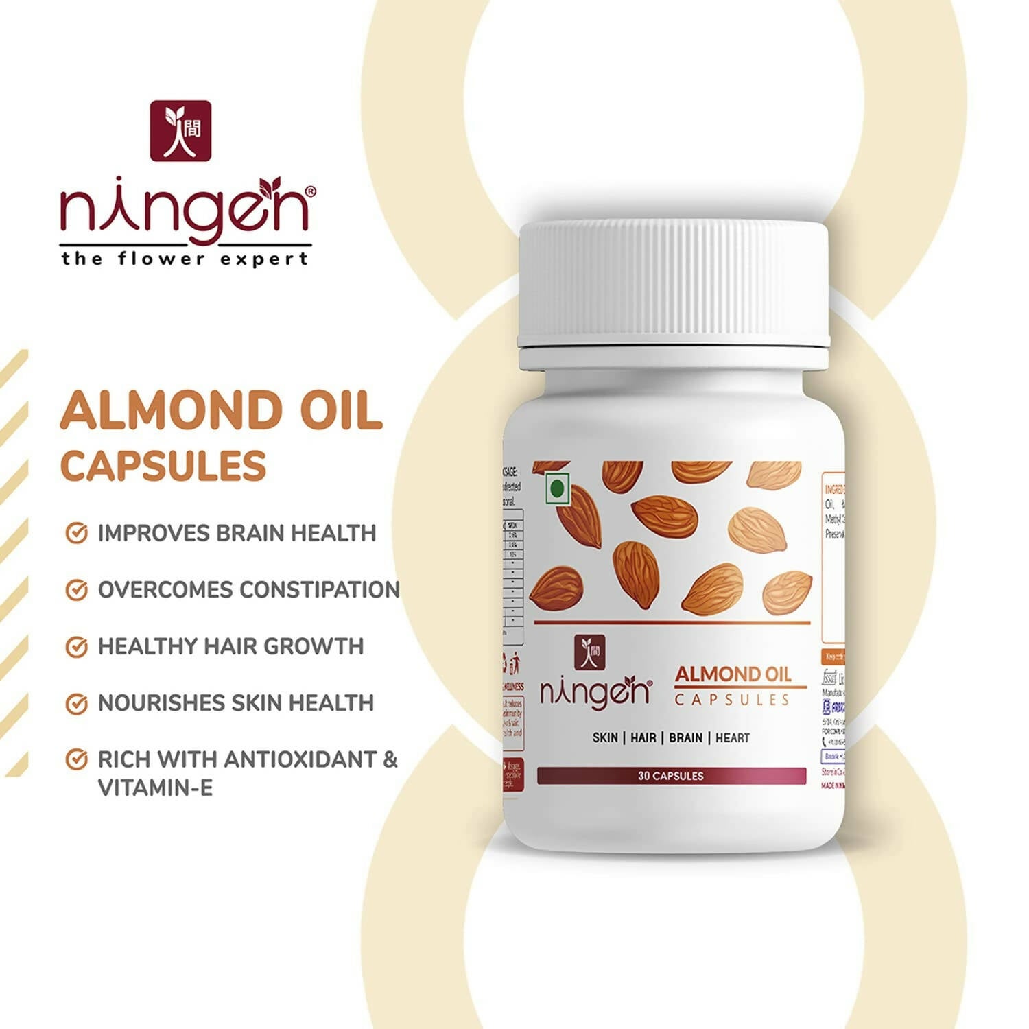 Ningen Almond Oil Capsules - Grab2buy