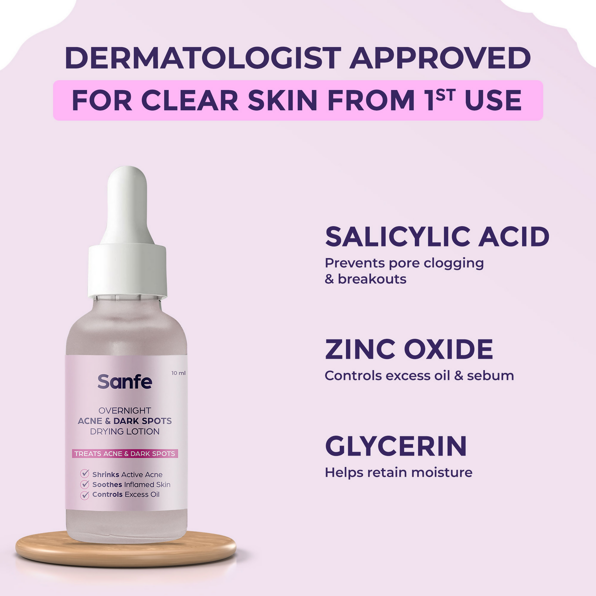 Sanfe Overnight Acne & Dark Spots Drying Lotion 