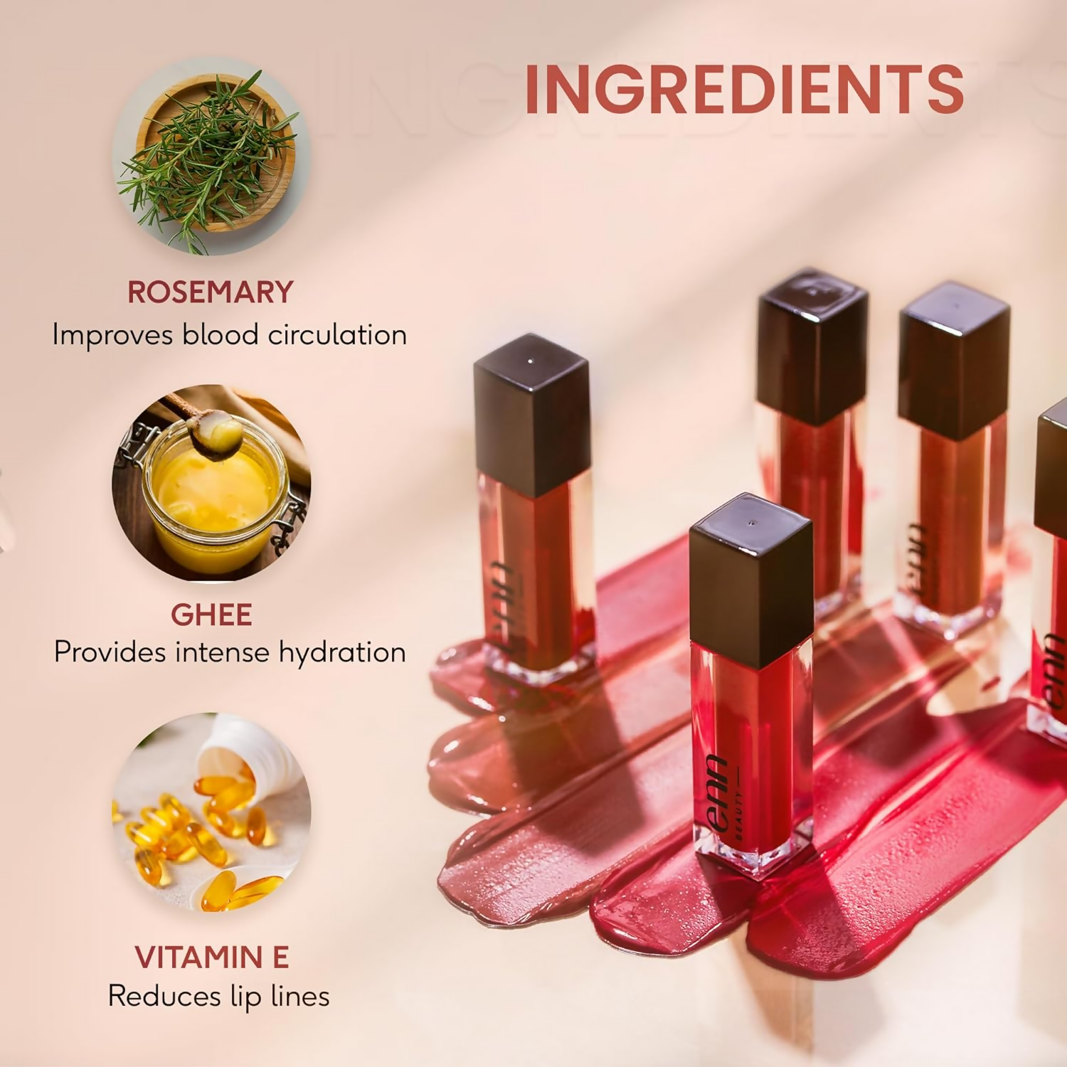 Enn Semi Matte Red Liquid Lipstick - Dusty Mauve 