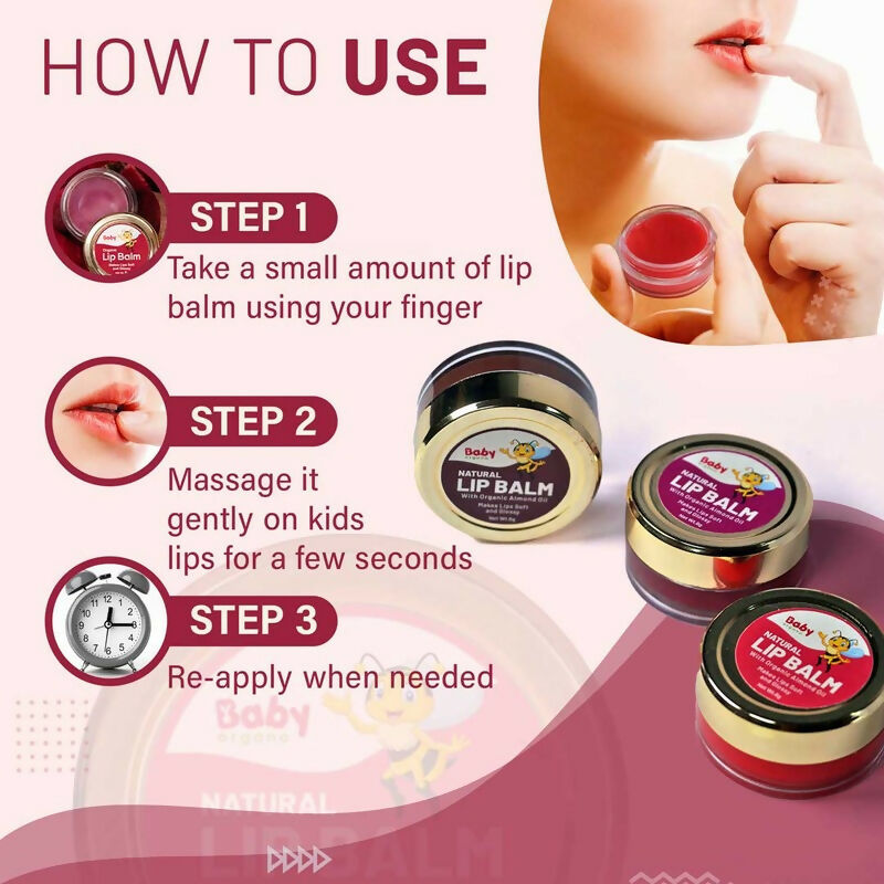 Babyorgano Natural Lip Balm - Beetroot Flavor - Grab2buy