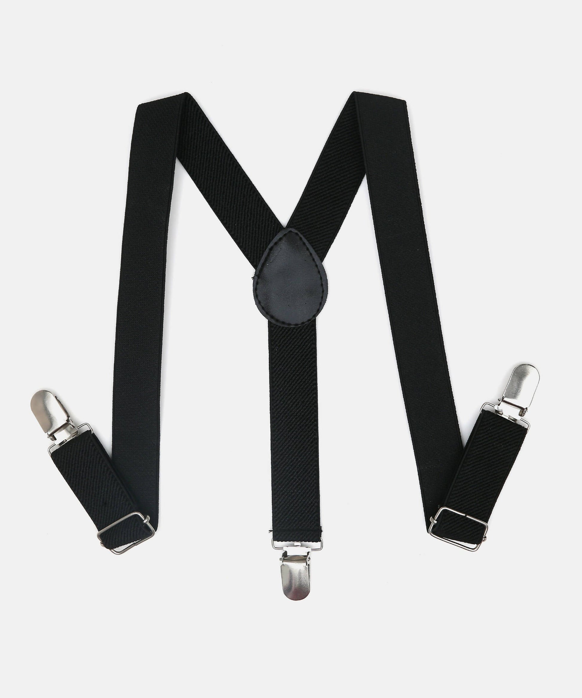 Manet Boys Solid Suspenders - Black