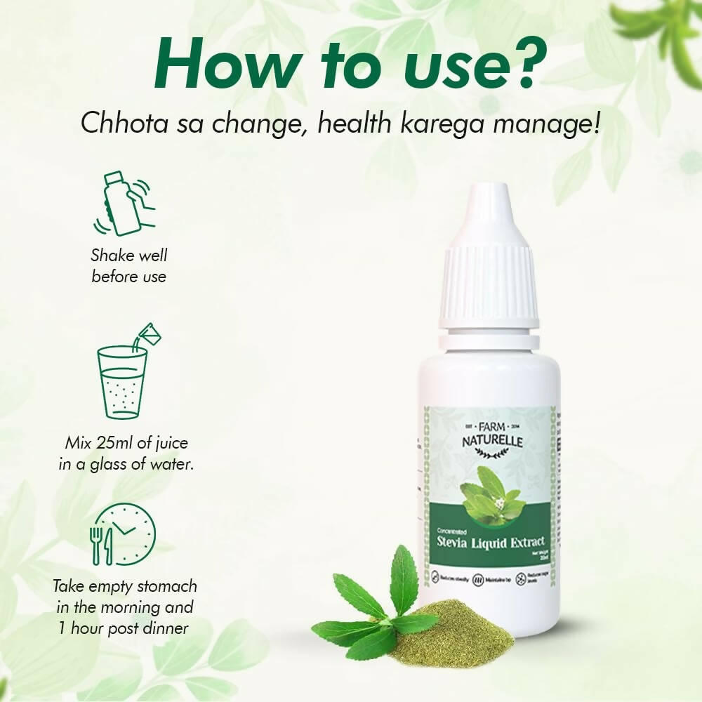 Farm Naturelle Concentrated Stevia Extract Liquid Drops 