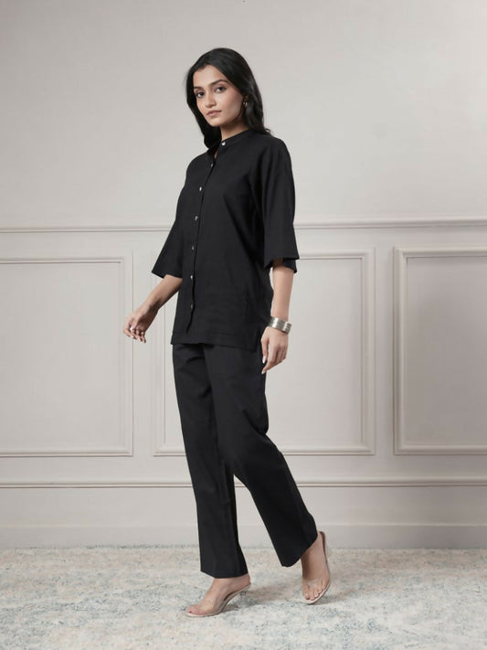 Joban Fashion Women's Black Top With Pant