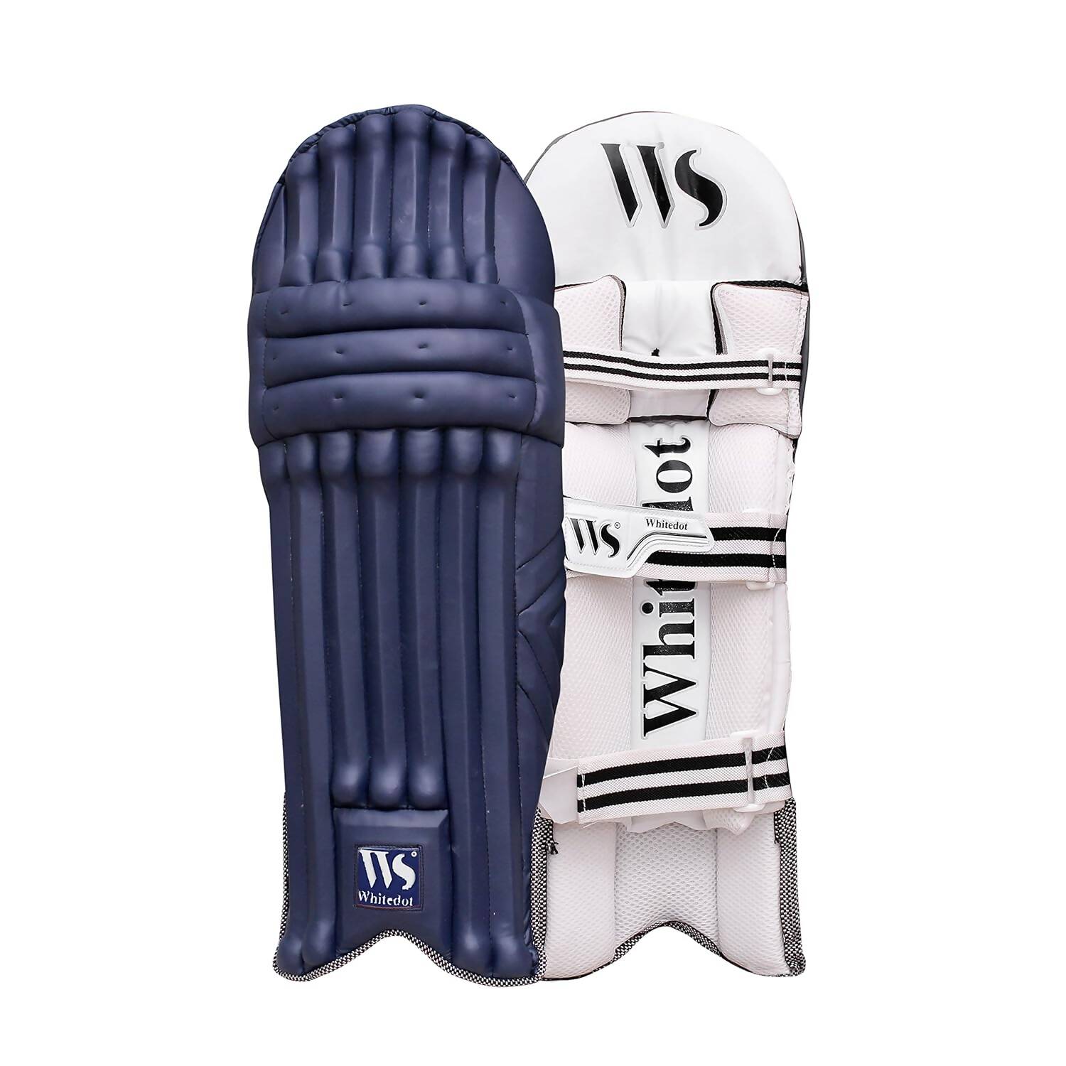 Whitedot Dot 2.1 Pu New Cricket Batting Pad (Youth/Medium, Navy Blue) 
