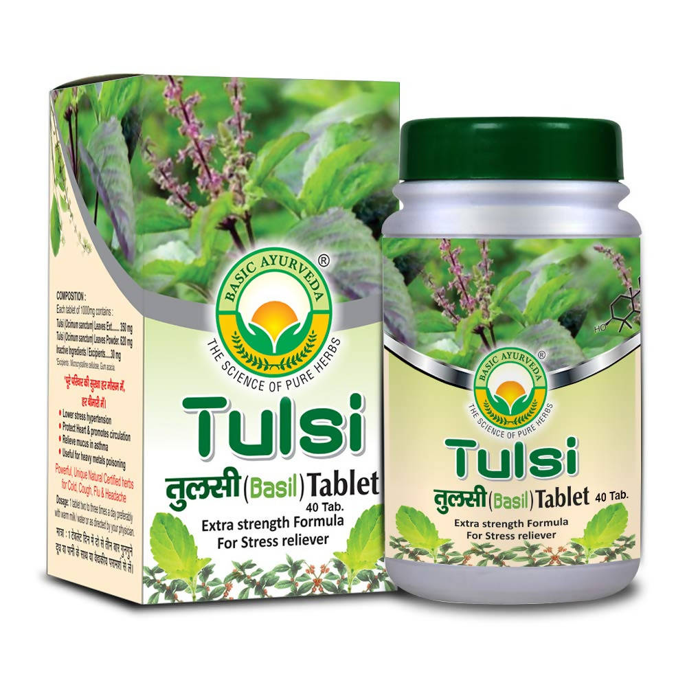 Basic Ayurveda Tulsi (Basil) Tablet 