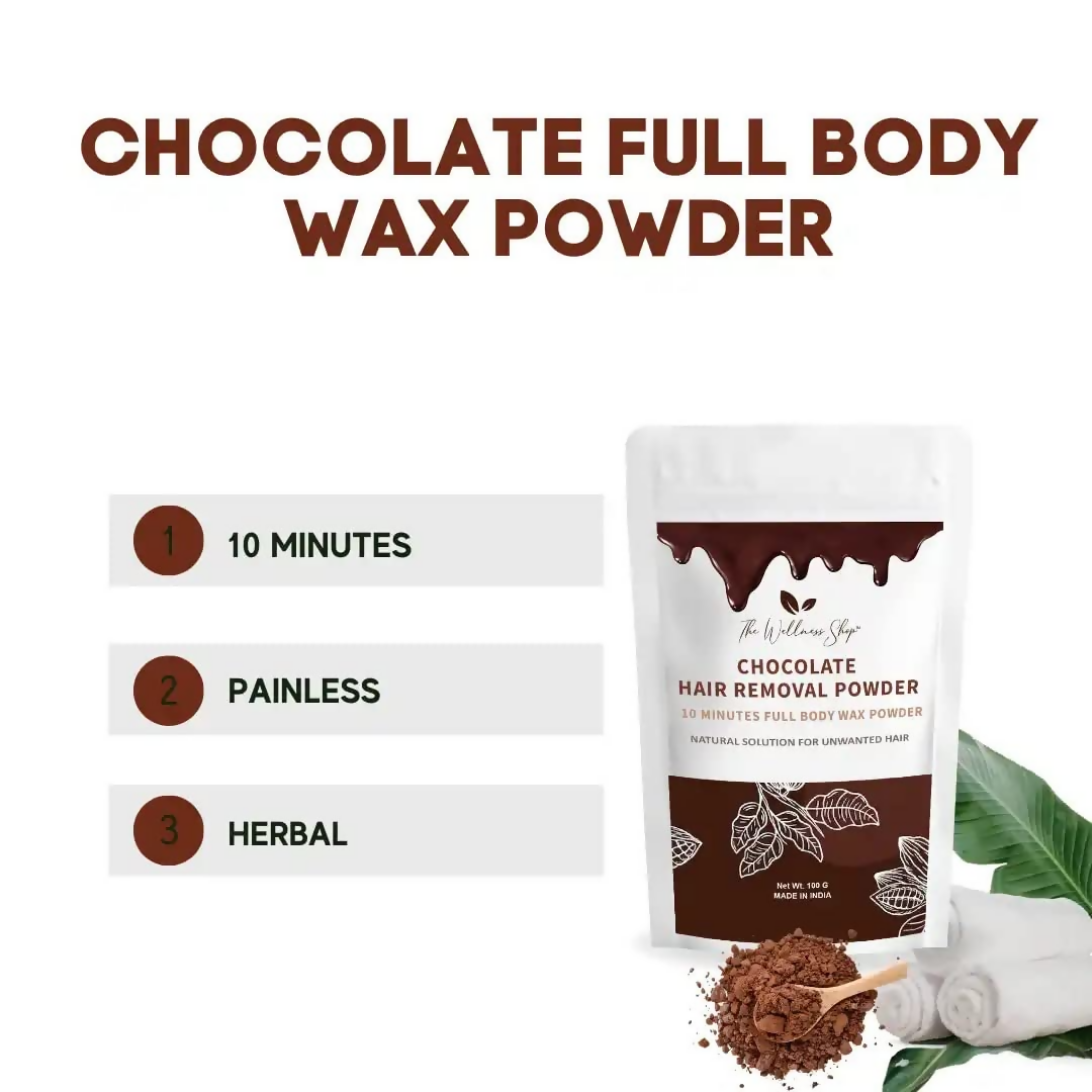 The Wellness Shop Chocolate Hair Removal Powder  Grab2Buy The Wellness Shop Grab2Buy
