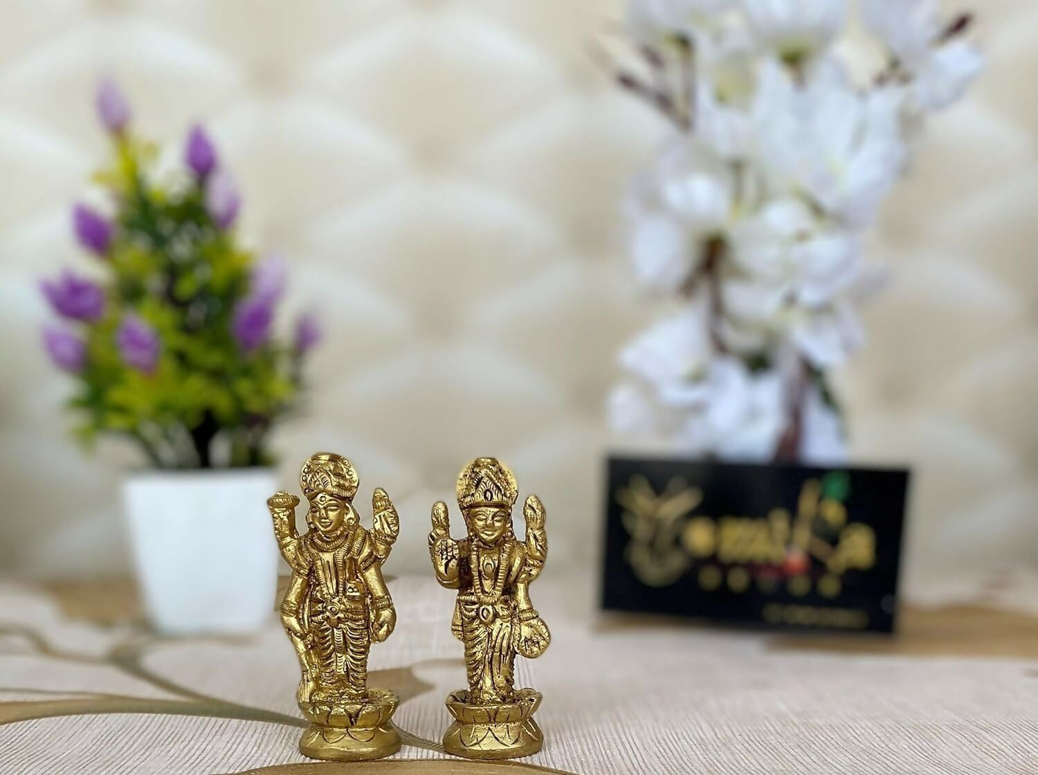 Vyomika Decor Small Lakshmi Vishnu Murti God And Goddess Standing Idol - Grab2buy