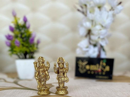 Vyomika Decor Small Lakshmi Vishnu Murti God And Goddess Standing Idol - Grab2buy