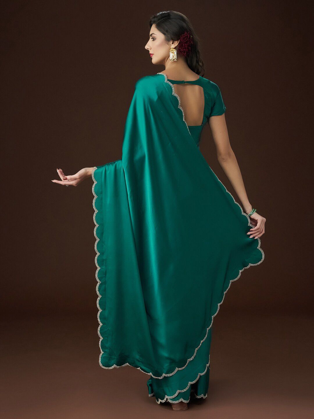 kasee Embellished Satin Saree